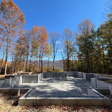 Custom built home under construction in Dorset, Vermont